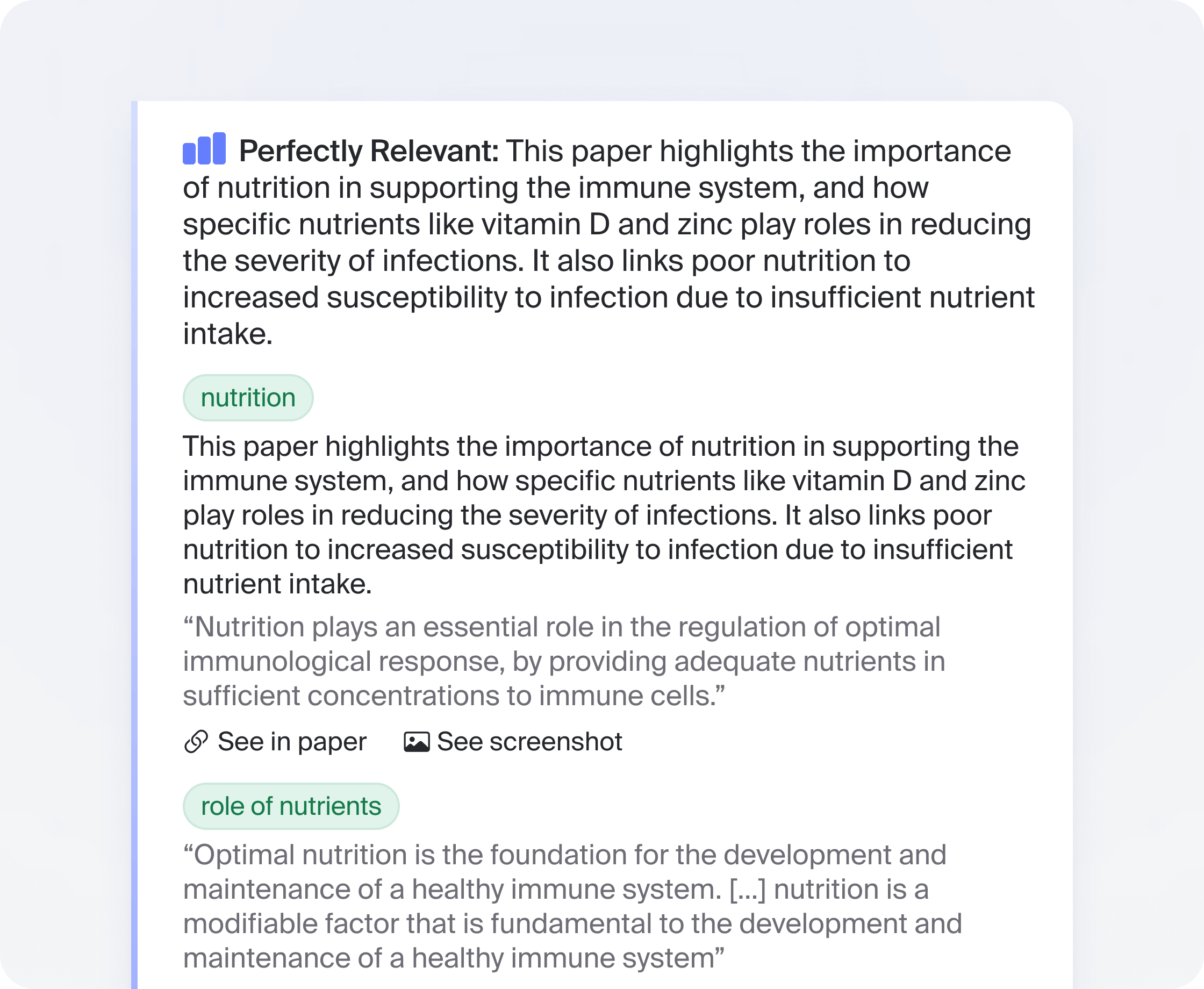 Relevance Insights & Tags
